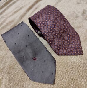 Two Christian Dior Ties Made In USA with Italian Fabric